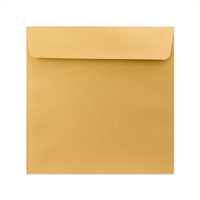Pearlescent Envelopes Gold 170 x 170 mm Peel and Seal