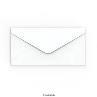 DL White Hammer Gummed V-Flap Envelope (110 x 220mm)