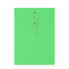 Coloured envelopes with string and washer closure Green 229 x 162 mm (C5)