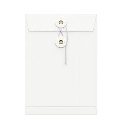 Coloured envelopes with string and washer closure White 229 x 162 mm (C5)