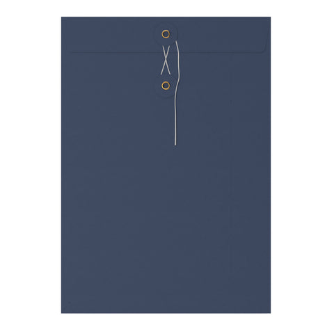 Coloured envelopes with string and washer closure Navy Blue 324 x 229 mm (C4)