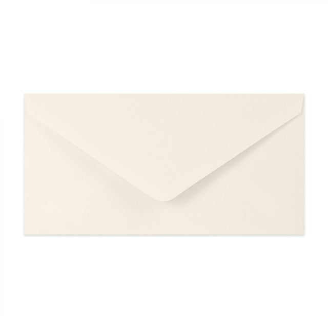 Paper Lined Envelopes Ivory + Gold Foil 110 x 220 mm (DL)